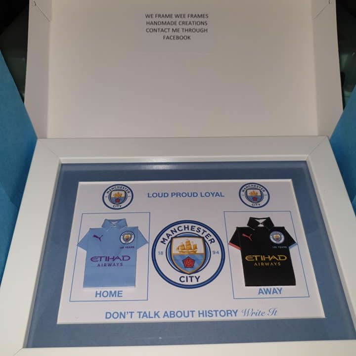 Framed football shirt gift